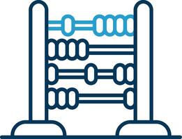 Abacus Line Blue Two Color Icon vector