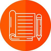 Notebook Line Red Circle Icon vector