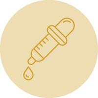 Dropper Line Yellow Circle Icon vector