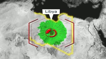 Libya Map - Cyber Attack video