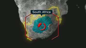 sul África mapa - cyber ataque video