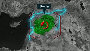 Syria Map - Cyber Attack video