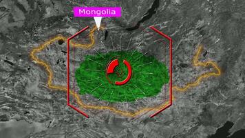 Mongolia Map - Cyber Attack video