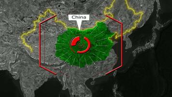 China Map - Cyber Attack video