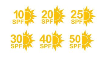 SPF 50 icon. Sun protection vector