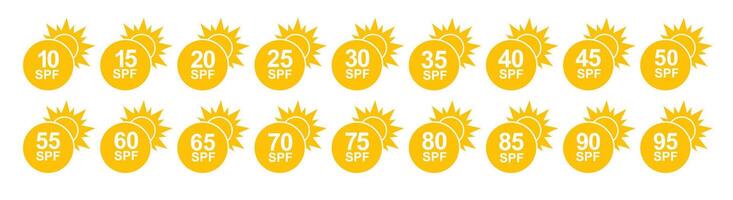 SPF 50 icon. Sun protection vector