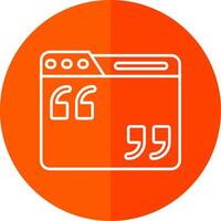 Quote Line Red Circle Icon vector