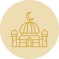 Dome Line Yellow Circle Icon vector