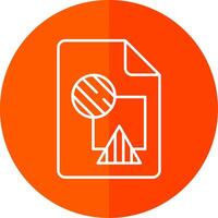 File Line Red Circle Icon vector