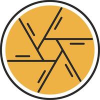 Shutter Skined Filled Icon vector