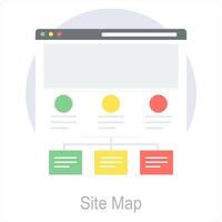 Site map and site icon concept vector