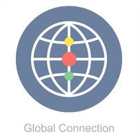 Global Connection and connection icon concept vector
