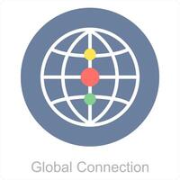 Global Connection and connection icon concept vector