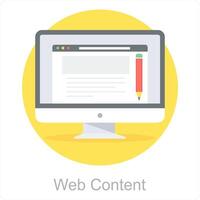 Web Content and web icon concept vector