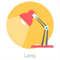 Lamp and chair icon concept vector