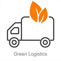 Green Logistics and eco icon concept vector