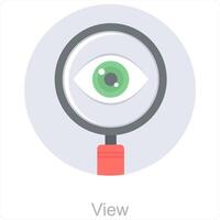 view and vision icon concept vector