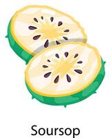 Exotic Fruits Flat Stickers vector