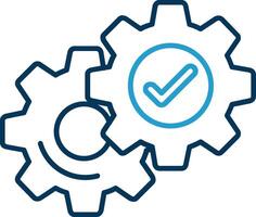 Setting Line Blue Two Color Icon vector