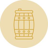 Barrel Line Yellow Circle Icon vector