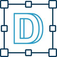 Logo Line Blue Two Color Icon vector