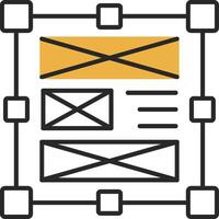 Layout Skined Filled Icon vector