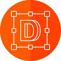 Logo Line Red Circle Icon vector