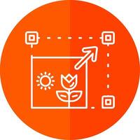 Resizing Line Red Circle Icon vector
