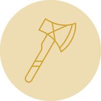 Axe Line Yellow Circle Icon vector