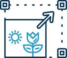 Resizing Line Blue Two Color Icon vector