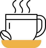 Coffee Skined Filled Icon vector