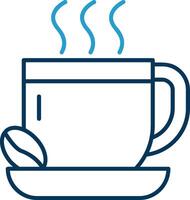 Coffee Line Blue Two Color Icon vector