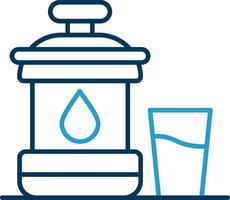 Zamzam Line Blue Two Color Icon vector