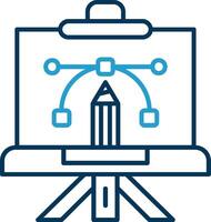 Canvas Line Blue Two Color Icon vector