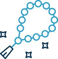 Beads Line Blue Two Color Icon vector