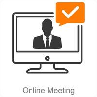 Online Meeting and planning icon concept vector