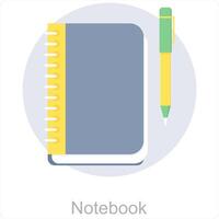 Note Book and note icon concept vector