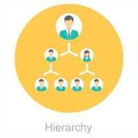 Hierarchy and business icon concept vector