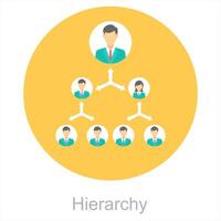 Hierarchy and business icon concept vector