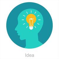 Idea and light icon concept vector