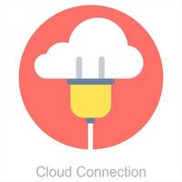 Cloud Connection and cloud icon concept vector