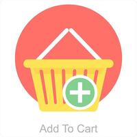 Add To Cart and trolley icon concept vector