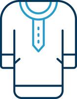 Clothes Line Blue Two Color Icon vector