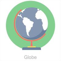 Globe and earth icon concept vector