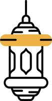 Lantern Skined Filled Icon vector