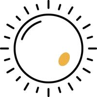 Sun Skined Filled Icon vector