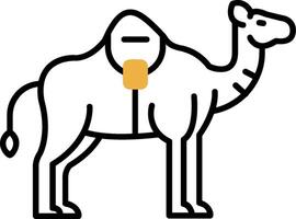 Camel Skined Filled Icon vector