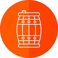 Barrel Line Red Circle Icon vector