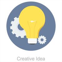 Creative Idea and idea icon concept vector