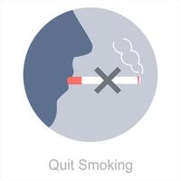 Quit Smoking and quit icon concept vector